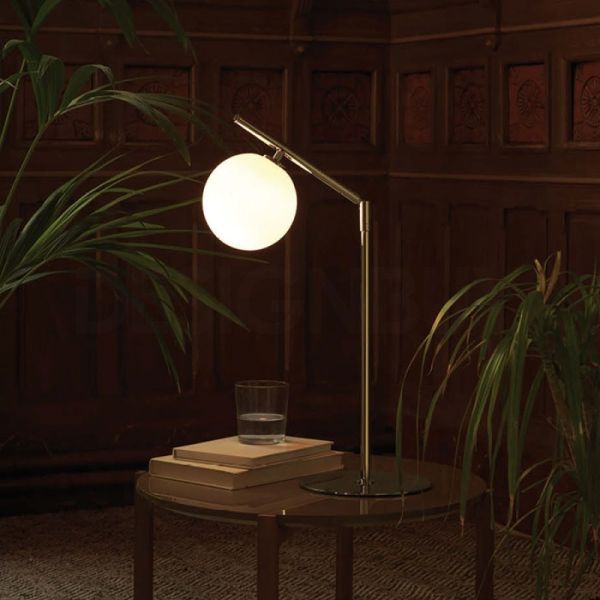 ENDO настільна лампа. 5W 2700K МАТ ЛАТУНЬ/ОПАЛОВИЙ АБАЖУР AROMAS - фото 2