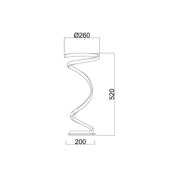 HELIX настольная лампа BLACK 20W 3000K