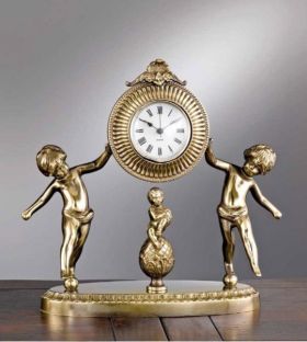 Литий годинник з ангелами бронза NERVILAMP