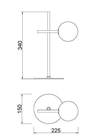 CELLAR настольная лампа 1L LED 5W 7638 (Negro-Black) Mantra - фото 4