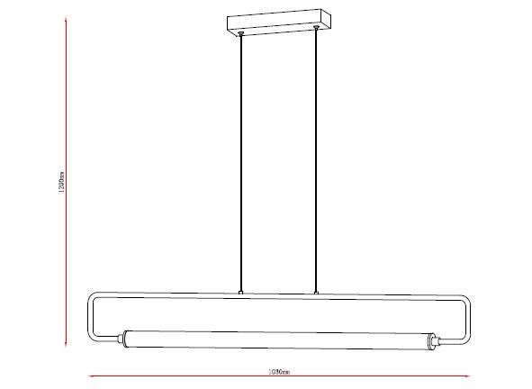 MAR2024085P LED Підвісний світильник 1032x70x1200mm Чорний - фото 2