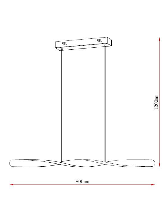 MAR2024058S-GY LED Підвісний світильник 800x1200mm Титан-сірий - фото 2