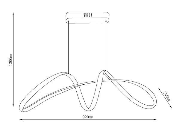 MAR20026P-TG LED Підвісний світильник 920x290x1200mm Титан-сірий - фото 2