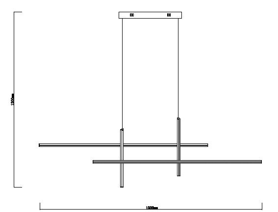 MAR22008P-BK LED Підвісний світильник 1200x100x1200mm Чорний - фото 2