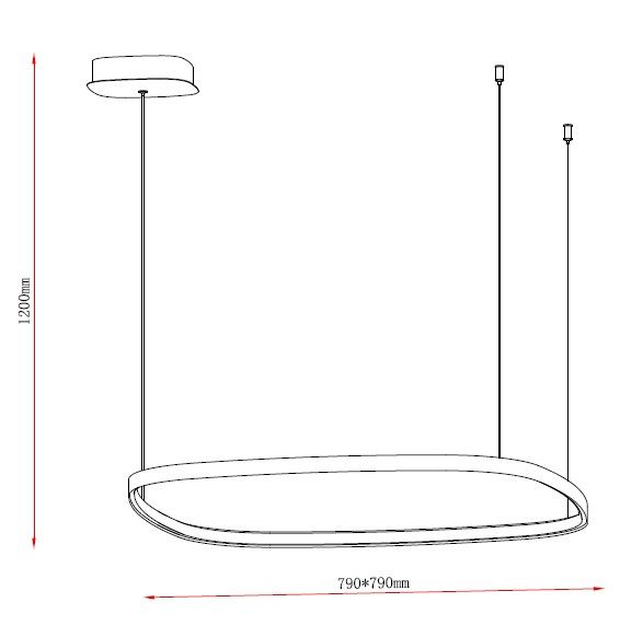 MAR2024084PM LED Подвесной светильник 790x790x1200mm Золотой - фото 2