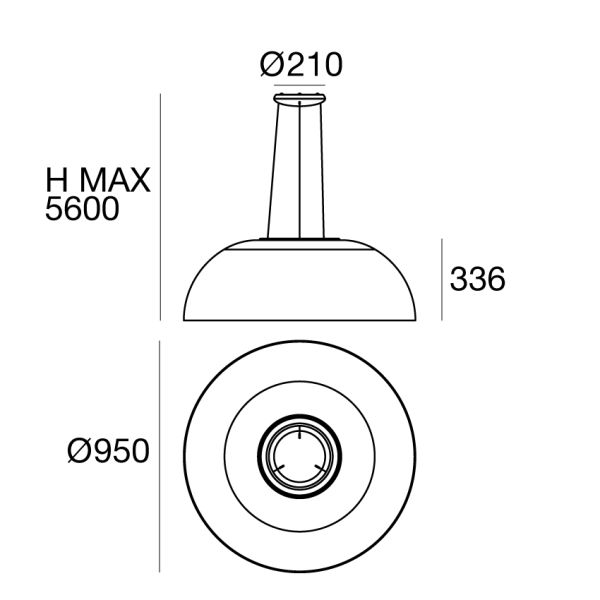 DEMI підвісна лампа. (L) 55W B.CO RAGG DALI LINEA LIGHT - фото 8