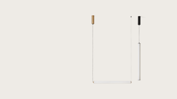 TUBE подвесная лампа. 20W 2700K 24V Состаренное золото металл/акрил AROMAS