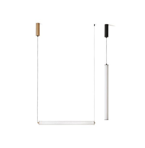 TUBE подвесная лампа. 20W 2700K 24V Состаренное золото металл/акрил AROMAS - фото 4