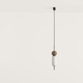 ANET підвісна лампа. 1xG9 5W 3000K. Матовий чорний/білий мармур/опаловий AROMAS