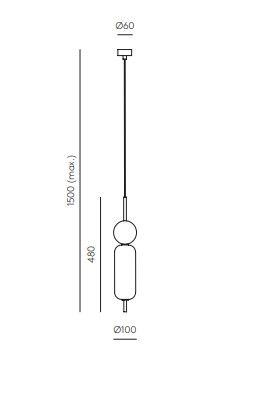 ANET підвісна лампа. 1xG9 5W 3000K. Матовий чорний/білий мармур/опаловий AROMAS - фото 5
