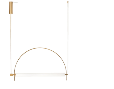 Подвесная лампа ARC. 20W 2700K 24V. Состаренное золото металл/акрил AROMAS