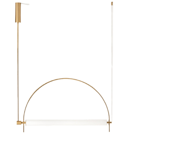 Подвесная лампа ARC. 20W 2700K 24V. Состаренное золото металл/акрил AROMAS