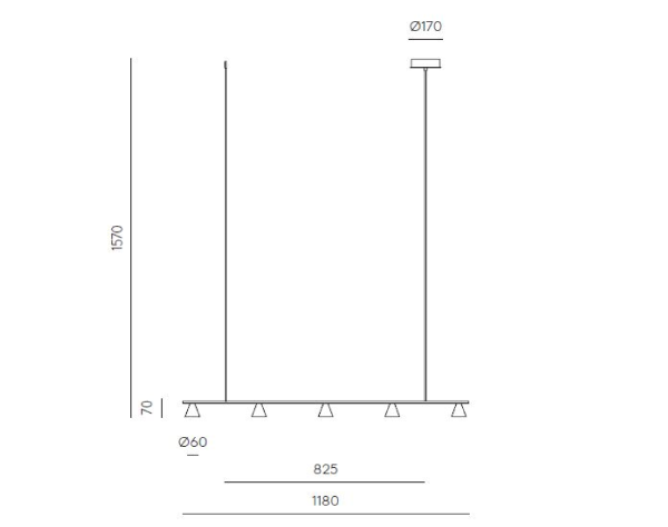 LYB підвісна лампа. ЧІП5x5W 3000K. МАТОВИЙ ЧОРНИЙ AROMAS - фото 5