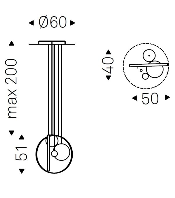 Подвесной светильник БІАРРИЦ L.50x40x51H CATTELAN - фото 4