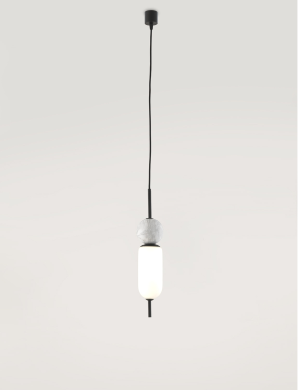 ANET подвесная лампа. 1xG9 5W 3000K. Бронзовый/белый мрамор/опаловый AROMAS - фото 2