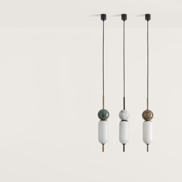 ANET подвесная лампа. 1xG9 5W 3000K. Бронзовый/белый мрамор/опаловый AROMAS - фото 3