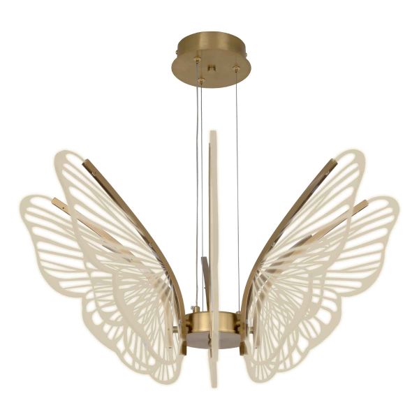 Люстра LED*36W 680*320 мм Залізо, акрил Мідно-золотий Astro