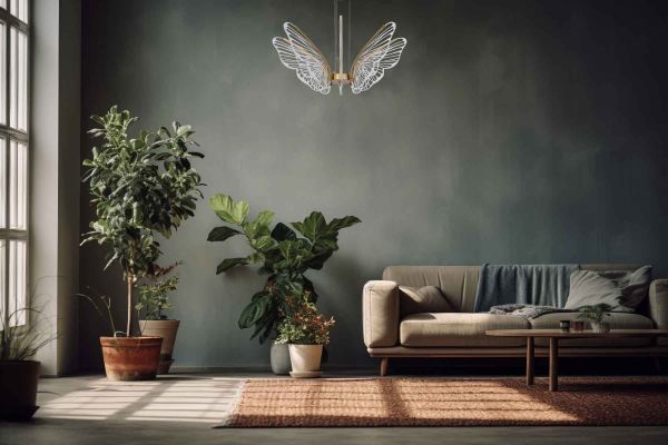 Люстра LED*36W 680*320 мм Залізо, акрил Мідно-золотий Astro - фото 3