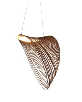 Люстра LED Д400 мм Дерево Коричневий Astro