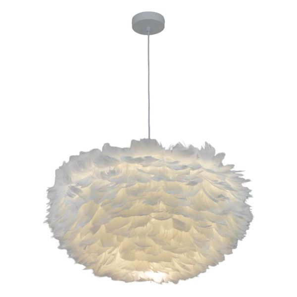 Люстра E27*1 D600 мм Залізо, пір'я Білий Astro