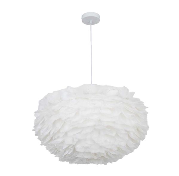 Люстра E27*1 D600 мм Залізо, пір'я Білий Astro - фото 2