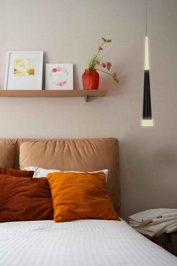 Люстра LED8W 50*500 мм Залізо, скло Чорний Astro