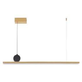 Люстра LED*18W 880 мм Залізо, акрил Мідно-золотий, чорний Astro