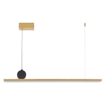 Люстра LED*18W 880 мм Залізо, акрил Мідно-золотий, чорний Astro