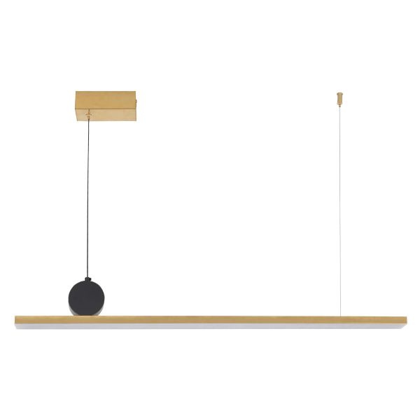 Люстра LED*18W 880 мм Залізо, акрил Мідно-золотий, чорний Astro