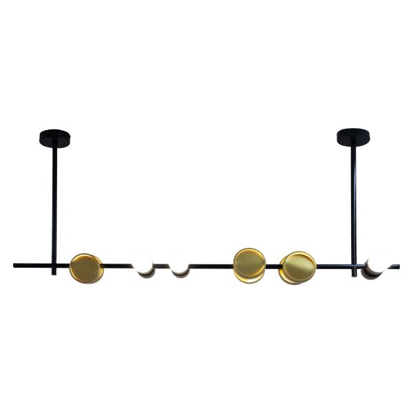 Люстра LED 1200*200 мм Залізо, акрил Золотий, чорний Astro - фото 2