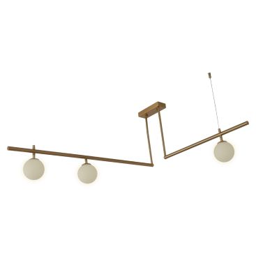 Люстра G9*3 (7W) 1200*1000 мм Залізо, скло Мідно-золотий Astro