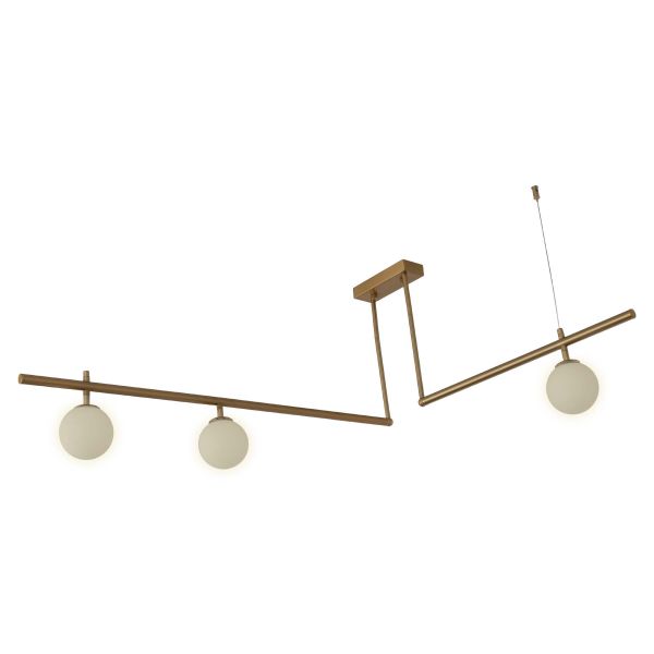 Люстра G9*3 (7W) 1200*1000 мм Залізо, скло Мідно-золотий Astro