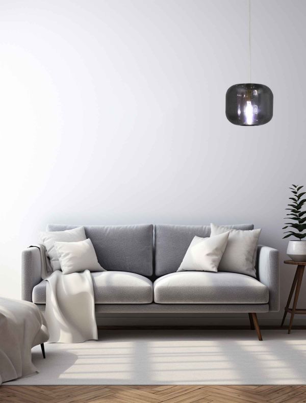 Люстра E27*1 130*150 мм Железо, стекло Медно-золотой, серый Astro