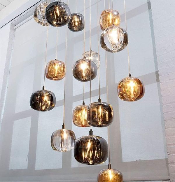 Люстра E27*1 130*150 мм Железо, стекло Медно-золотой (абажур янтарь) Astro - фото 3