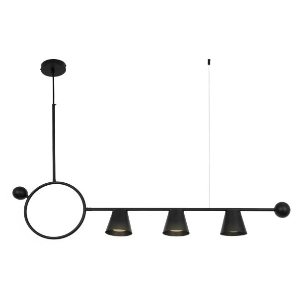 Люстра GU10*3 1250*350 мм Залізо, скло Чорний Astro - фото 2