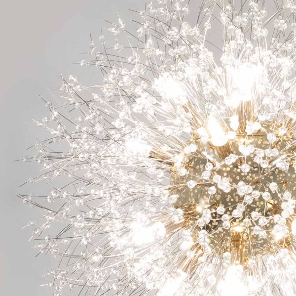 Люстра G9*16 600 мм Залізо, кришталь Золотий Astro