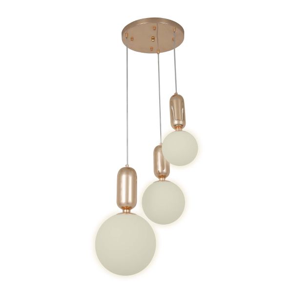 Люстра E27 D330 мм Железо, стекло Золотой Astro - фото 2