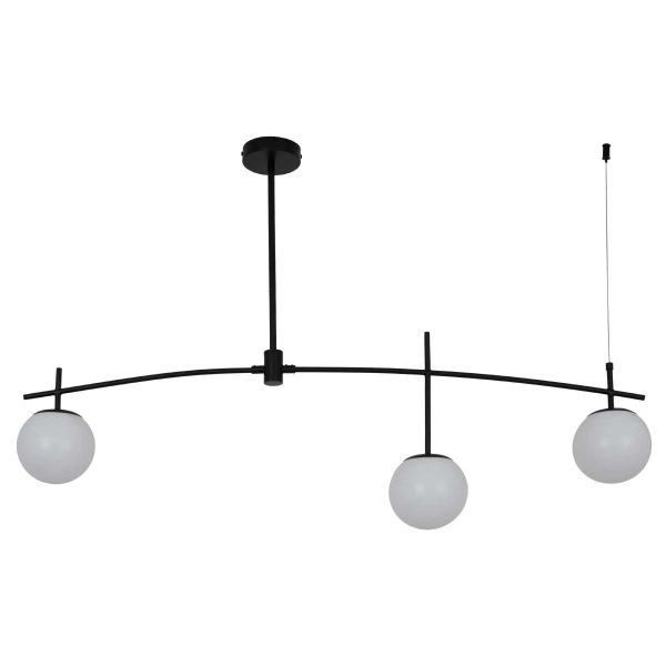 Люстра E27*3 880*240 мм Залізо, скло Чорний Astro