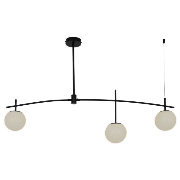 Люстра E27*3 880*240 мм Залізо, скло Чорний Astro - фото 2