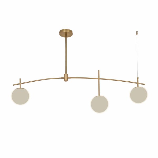 Люстра E27*3 880*240 мм Залізо, скло Мідно-золотий Astro - фото 2