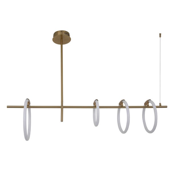 Люстра LED*52W 1200*300 мм Залізо, акрил Золотий Astro