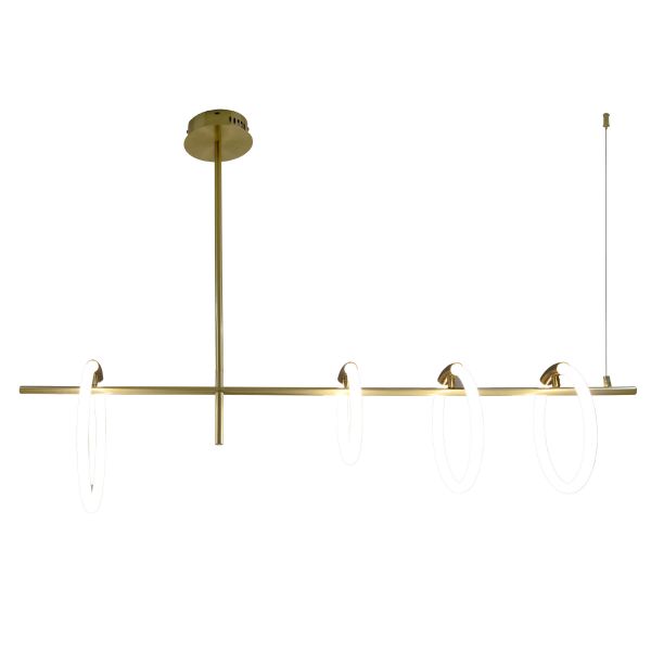 Люстра LED*52W 1200*300 мм Залізо, акрил Золотий Astro - фото 2