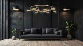 Люстра GU5.3*12 1000*1200 мм Залізо, алюміній Мідно-золотий Astro