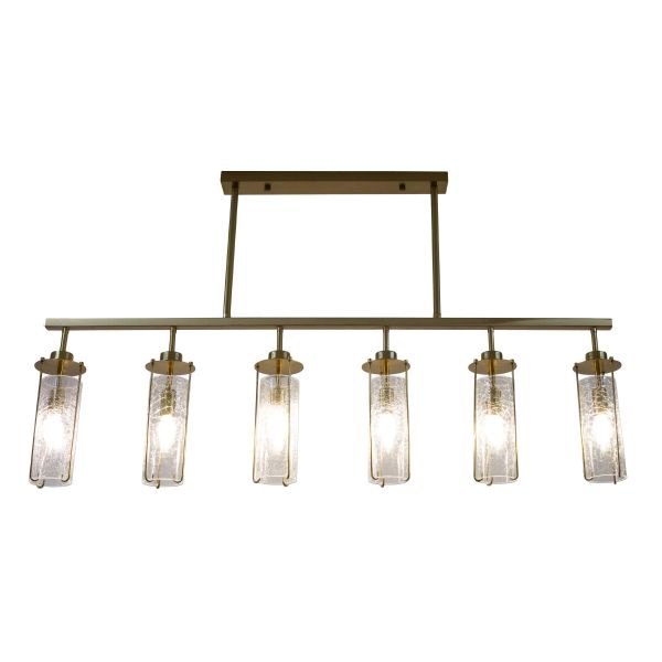 Люстра E14*6 1200*360 мм Железо + стекло Медно-золотой Astro