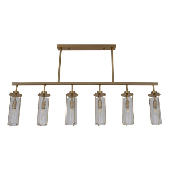 Люстра E14*6 1200*360 мм Железо + стекло Медно-золотой Astro - фото 2