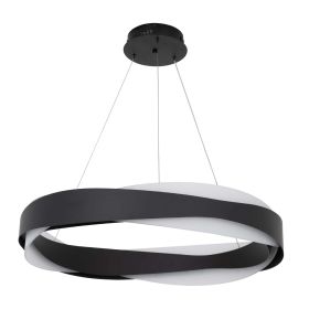 Люстра LED38W 650*130 мм Нержавіюча сталь, акрил Чорний Astro