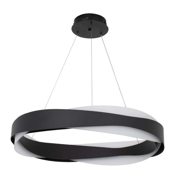 Люстра LED38W 650*130 мм Нержавіюча сталь, акрил Чорний Astro