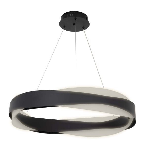 Люстра LED38W 650*130 мм Нержавіюча сталь, акрил Чорний Astro - фото 2