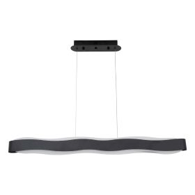 Люстра LED42W 900*90 мм Нержавіюча сталь, акрил Чорний Astro