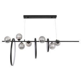 Люстра LED72W, G9*7*5W 1200*500 мм Нержавіюча сталь, акрил Чорний Astro